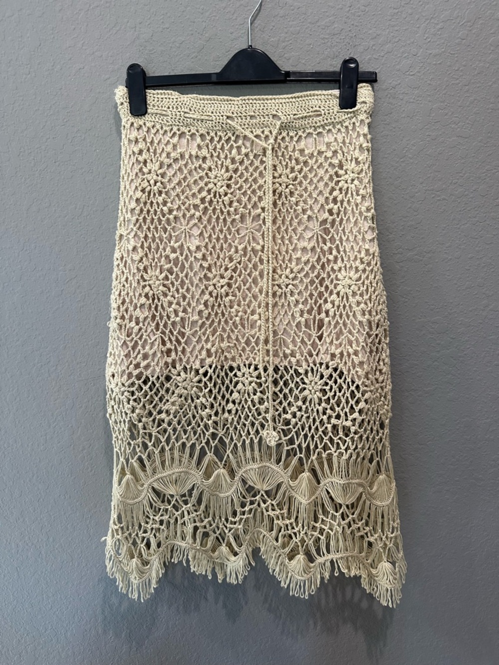 POL Crochet Skirt With Liner To Mid Thigh Sz M GUC